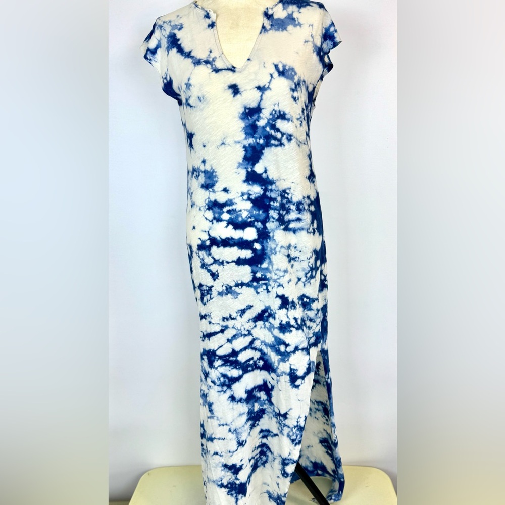 LNA Blue and White Tie-Dye Dress